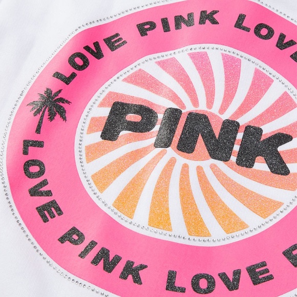 Vs Victorias Secret Pink Perfect Full Zip Hoodie Sweater Jacket Top Tropical S - Picture 7 of 8